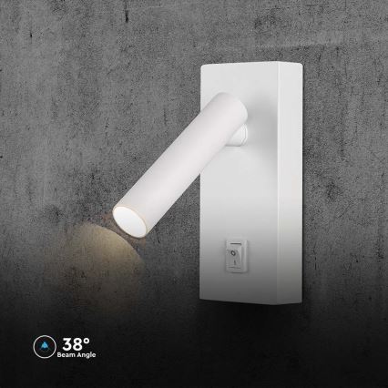 LED väggspotlight LED/2W/230V 4000K vit