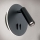 LED väggspotlight LENNY LED/6W/230V + LED/3W svart