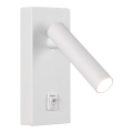 LED väggspotlight med strömbrytare LED/2W/230V 3000K vit