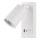 LED väggspotlight med USB LED/5W/230V vit