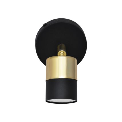 LED väggspotlight TUBSSON 1xGU10/4,8W/230V svart/guld