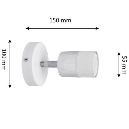 LED väggspotlight TUBSSON 1xGU10/4,8W/230V vit/skinande krom