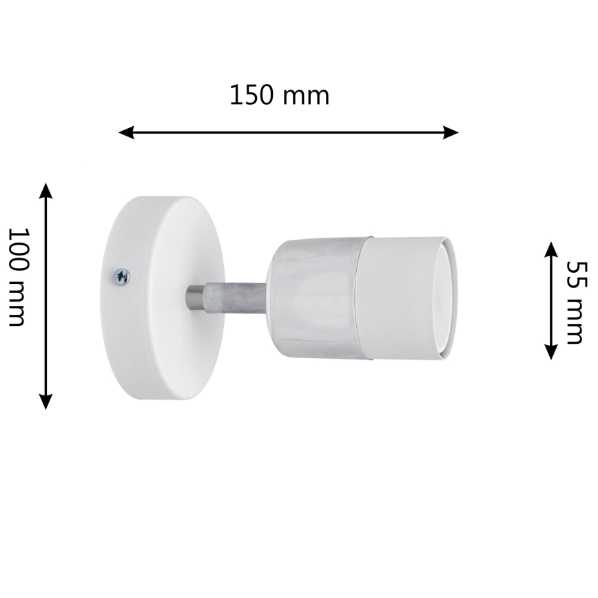 LED väggspotlight TUBSSON 1xGU10/4,8W/230V vit/skinande krom