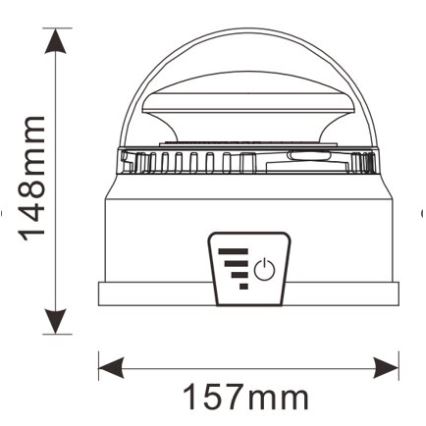 LED varningsljus LED/12-24V IP65 + fjärrkontroll