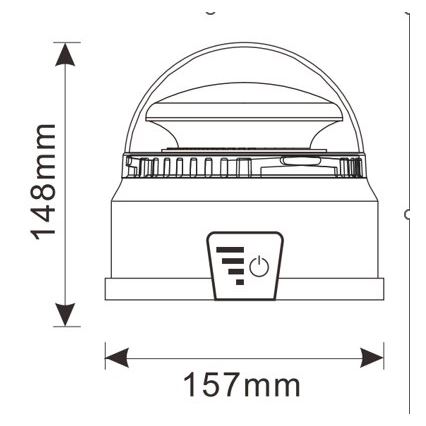 LED varningsljus LED/12-24V IP65