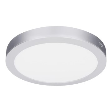 LED ytmonterad/infälld panel 2-i-1 18W/230V 3000/4000/6000K Ø 22,5 cm IP54 silver
