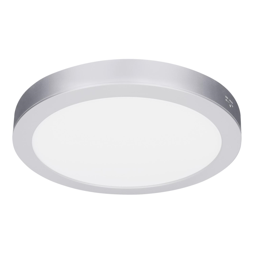 LED ytmonterad/infälld panel 2-i-1 18W/230V 3000/4000/6000K Ø 22,5 cm IP54 silver