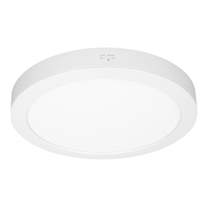 LED ytmonterad/infälld panel 2-i-1 24W/230V 3000/4000/6000K Ø 30 cm IP54 vit