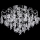 LED ytmonterad ljuskrona 4xE27/60W/230V + 4xLED/3W diameter 40 cm skinande krom