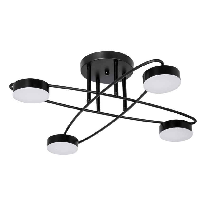 LED ytmonterad ljuskrona 4xLED/7W/230V svart