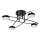 LED ytmonterad ljuskrona 4xLED/7W/230V svart