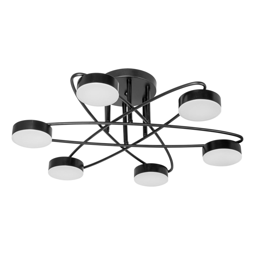 LED ytmonterad ljuskrona 6xLED/7W/230V svart
