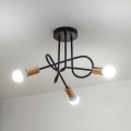 LED ytmonterad taklampa OXFORD 3xE27/15W/230V svart