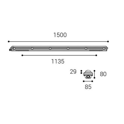 LED2 - LED arbetsbelysning DUSTER LED/52W/230V IP66