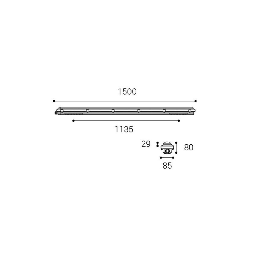 LED2 - LED arbetsbelysning DUSTER LED/52W/230V IP66