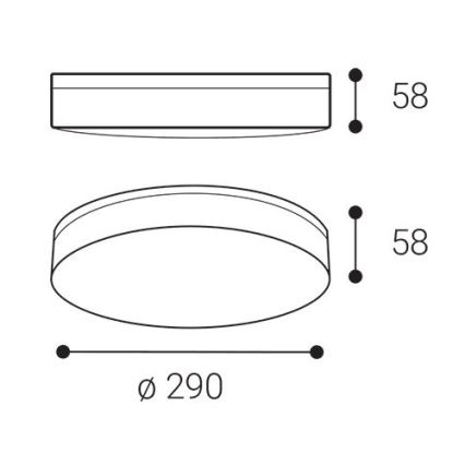 LED2 - LED badrumstaklampa YPSO LED/22W/230V 3000/4000K IP54 Ø 29 cm vit