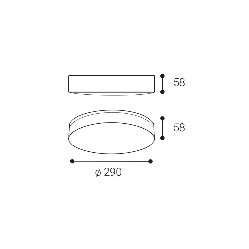 LED2 - LED badrumstaklampa YPSO LED/22W/230V 3000/4000K IP54 Ø 29 cm vit