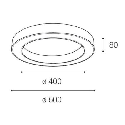 LED2 - LED Dimbar taklampa SATURN LED/50W/230V 3000K/4000K svart