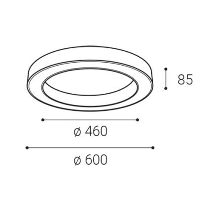 LED2 - LED Dimbar taklampa SATURN LED/50W/230V 3000K/4000K svart