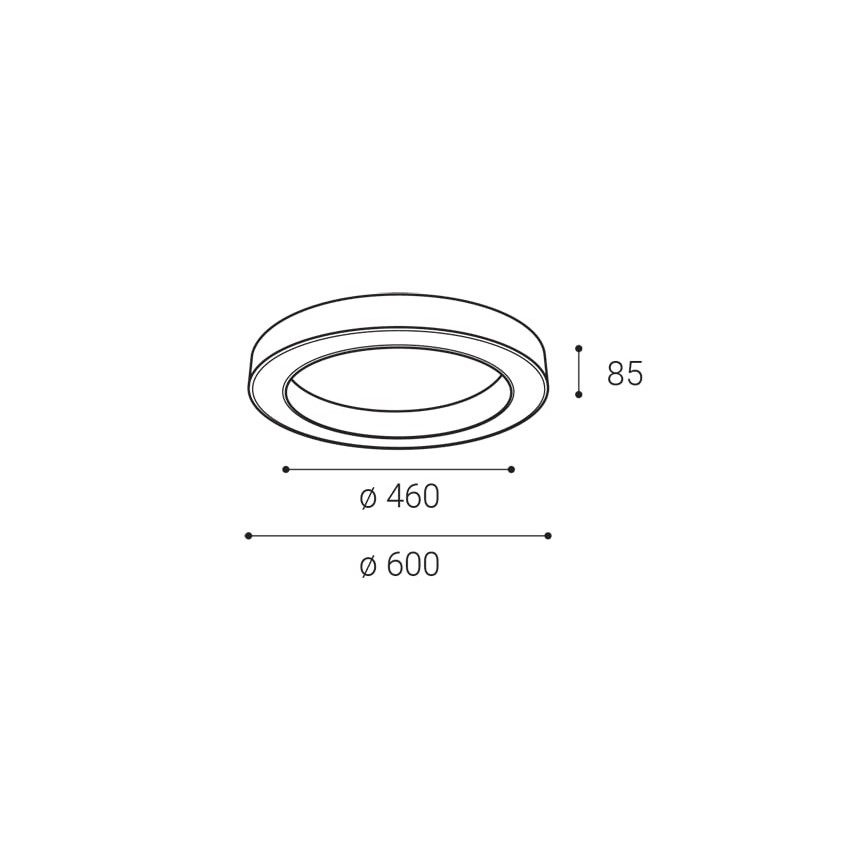 LED2 - LED Dimbar taklampa SATURN LED/50W/230V 3000K/4000K svart