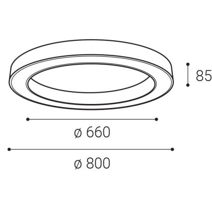 LED2 - LED Dimbar taklampa SATURN LED/60W/230V 3000K/4000K vit