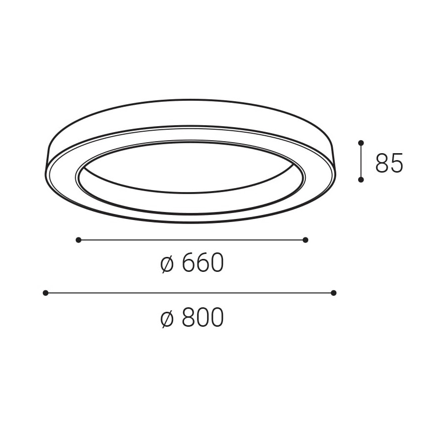 LED2 - LED Dimbar taklampa SATURN LED/60W/230V 3000K/4000K vit