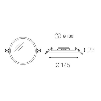 LED2 - LED hängande taklampa för badrum SLIM LED/10W/230V IP43 CRI 90