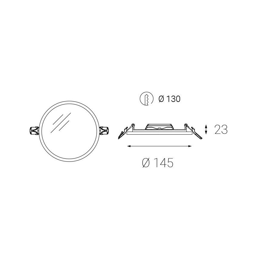 LED2 - LED hängande taklampa för badrum SLIM LED/10W/230V IP43 CRI 90