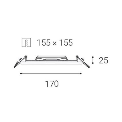 LED2 - LED hängande taklampa för badrum SLIM LED/15W/230V IP43 CRI 90