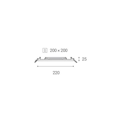 LED2 - LED hängande taklampa för badrum SLIM LED/20W/230V IP43 CRI 90