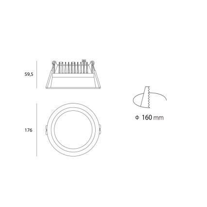 LED2 - LED hängande taklampa för badrum ZETA LED/25W/230V 3000K IP44