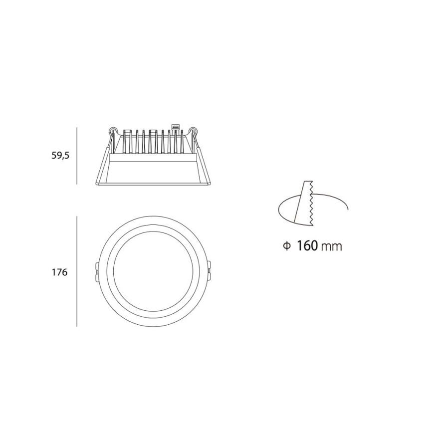 LED2 - LED hängande taklampa för badrum ZETA LED/25W/230V 3000K IP44