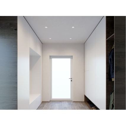 LED2 - LED Infälld spotlight RAY LED/10W/230V vit IP44