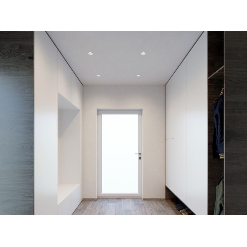 LED2 - LED Infälld spotlight RAY LED/10W/230V vit IP44