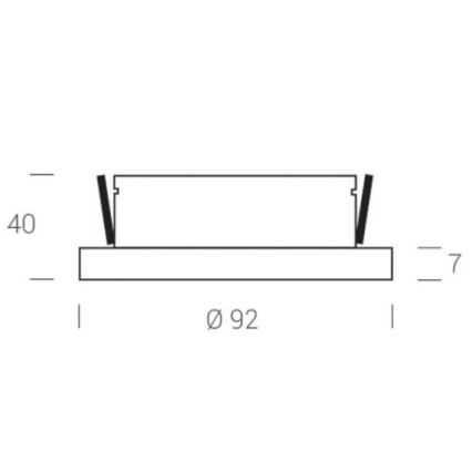 LED2 - LED Infälld spotlight STATIC LED/7W/230V IP44