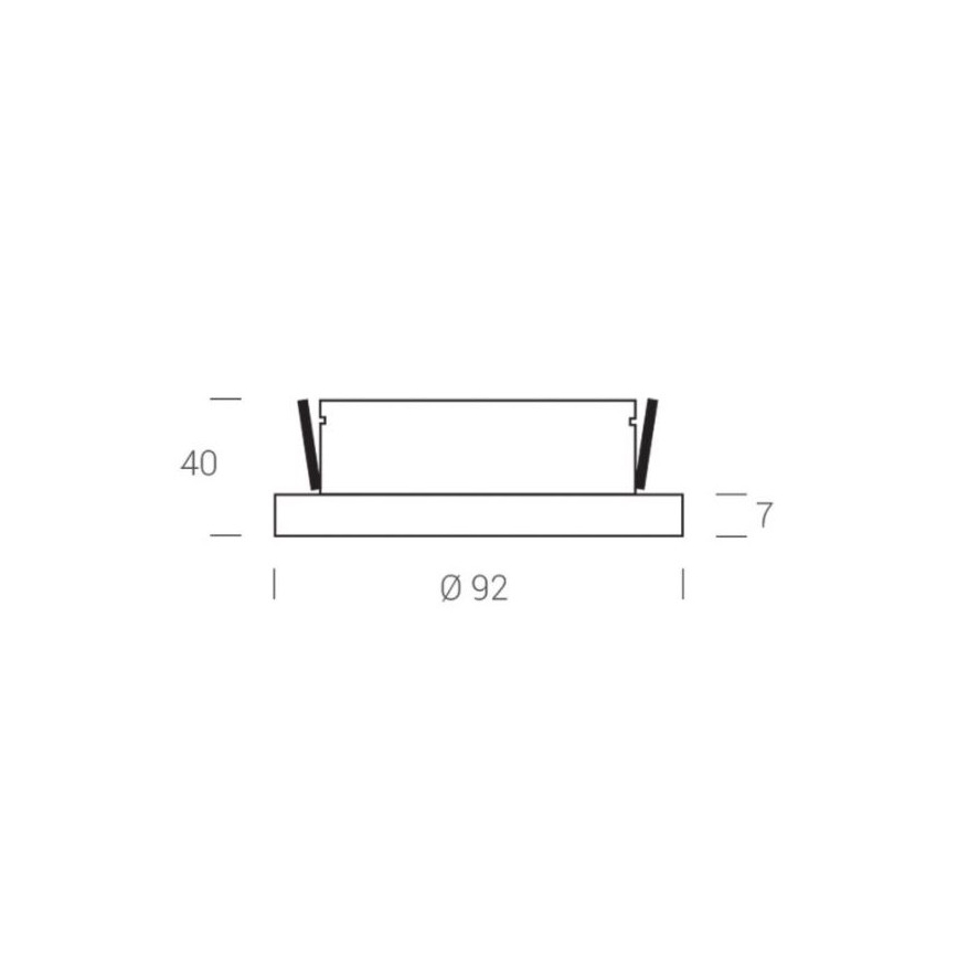LED2 - LED Infälld spotlight STATIC LED/7W/230V IP44