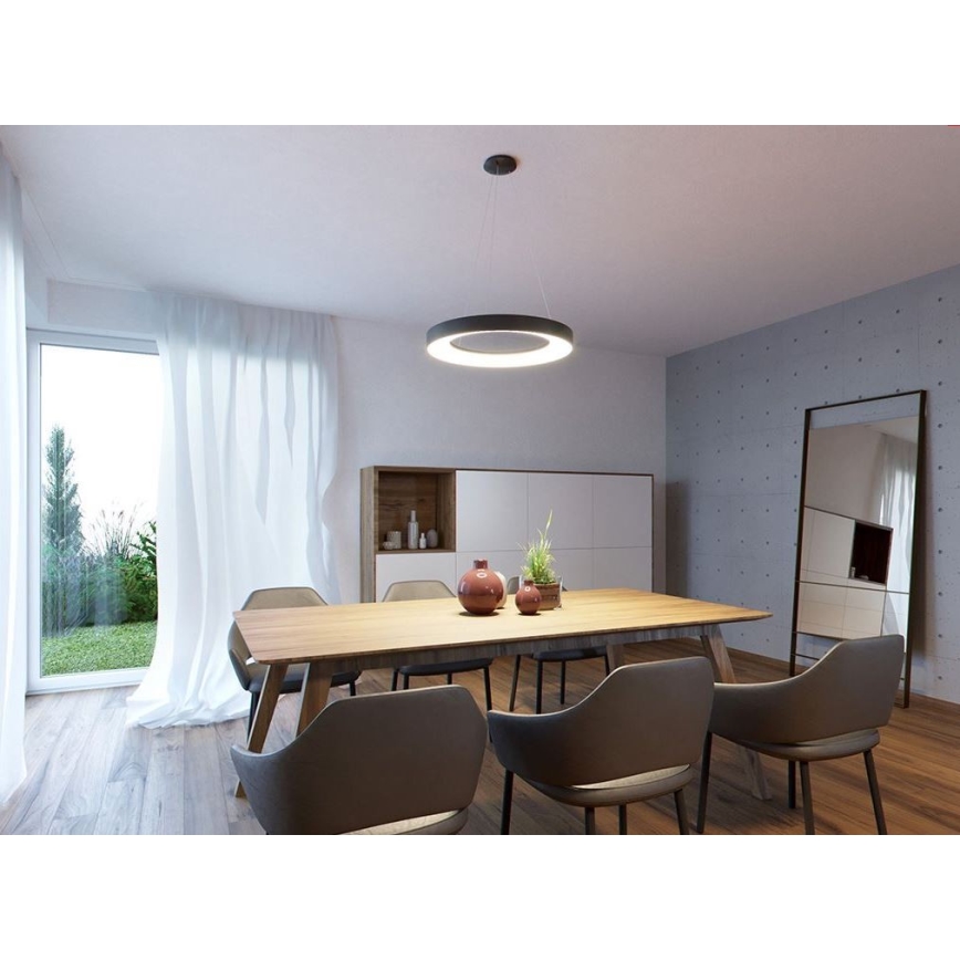 LED2 - LED Ljuskrona med snöre BELLA LED/40W/230V 3000/4000K svart