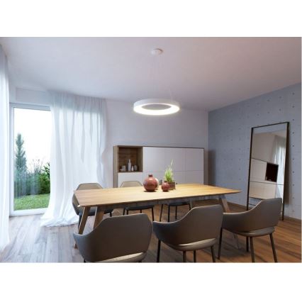 LED2 - LED Ljuskrona med snöre BELLA LED/40W/230V 3000/4000K vit