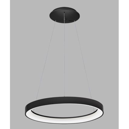 LED2 - LED ljuskrona med textilsladd BELLA LED/48W/230V 3000K/4000K svart