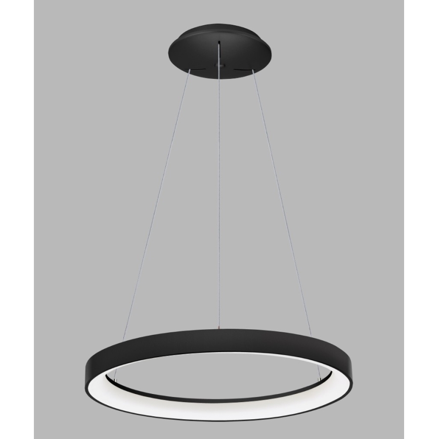 LED2 - LED ljuskrona med textilsladd BELLA LED/48W/230V 3000K/4000K svart