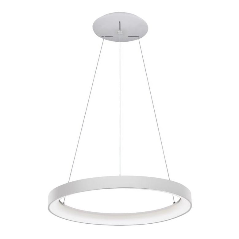 LED2 - LED ljuskrona med textilsladd BELLA LED/48W/230V 3000K/4000K vit
