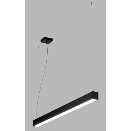 LED2 - LED ljuskrona med textilsladd NOLI LED/40W/230V 3000K/3500K/4000K svart