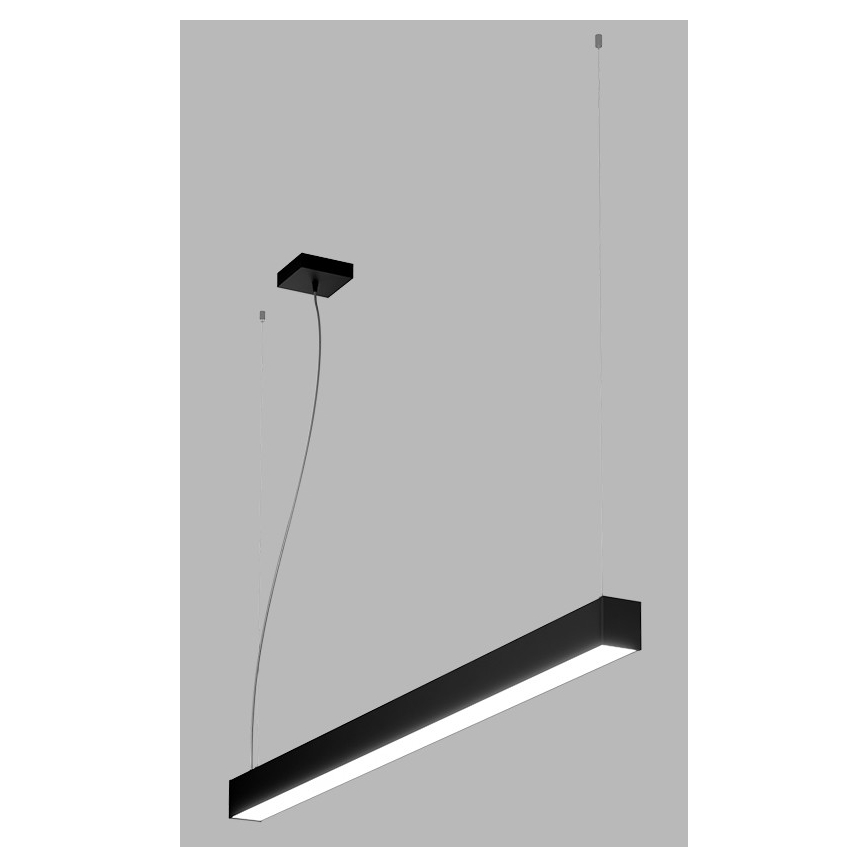 LED2 - LED ljuskrona med textilsladd NOLI LED/40W/230V 3000K/3500K/4000K svart