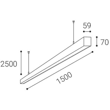 LED2 - LED ljuskrona med textilsladd NOLI LED/60W/230V 3000K/3500K/4000K vit