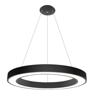 LED2 - LED ljuskrona med upphängningsrem SATURN LED/80W/230V 3000K diameter 80 cm svart