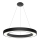 LED2 - LED ljuskrona med upphängningsrem SATURN LED/80W/230V 3000K diameter 80 cm svart