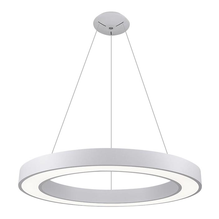 LED2 - LED ljuskrona med upphängningsrem SATURN LED/80W/230V 3000K diameter 80 cm vit