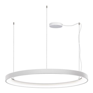 LED2 - LED ljusreglerad ljuskrona på textilsladd BELLA LED/80W/230V 3000K/4000K vit