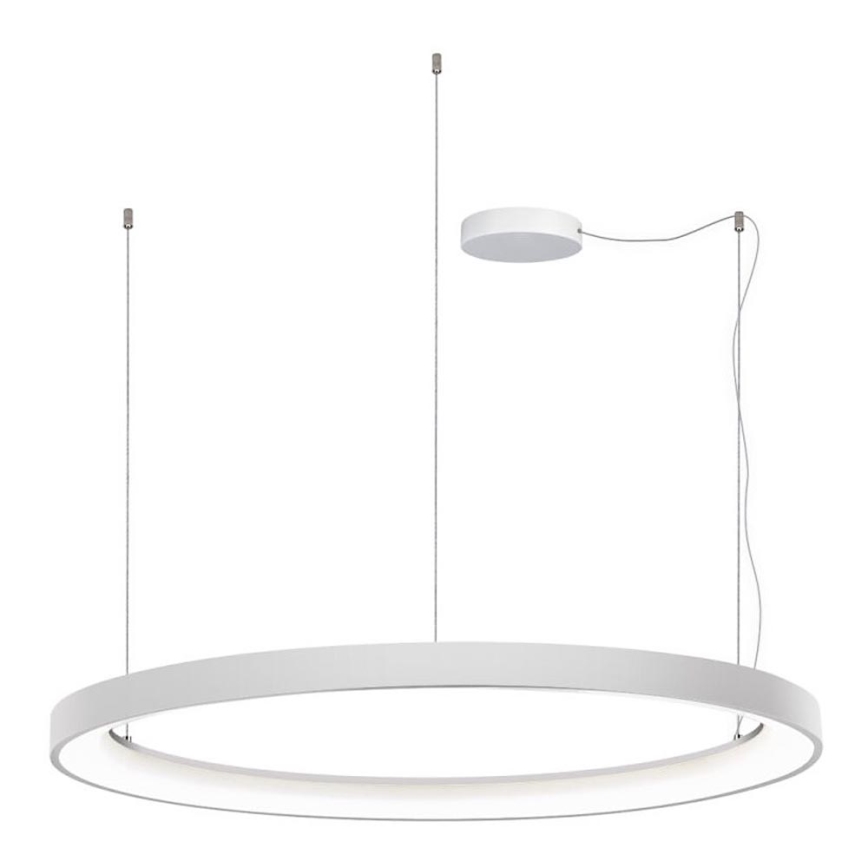 LED2 - LED ljusreglerad ljuskrona på textilsladd BELLA LED/80W/230V 3000K/4000K vit