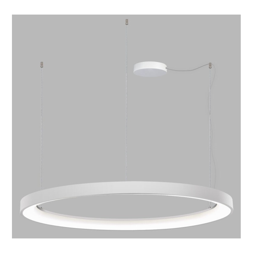 LED2 - LED ljusreglerad ljuskrona på textilsladd BELLA LED/80W/230V 3000K/4000K vit